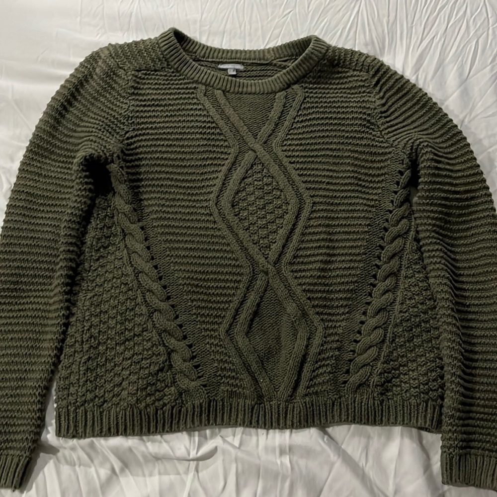 Olive green pullover sweater